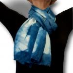 Organic cotton jersey Indigo Shibori Capelet/Scarf