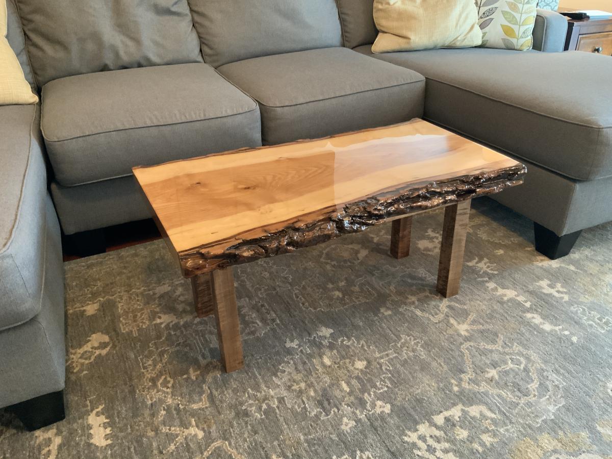 Ash natural edge coffee table picture