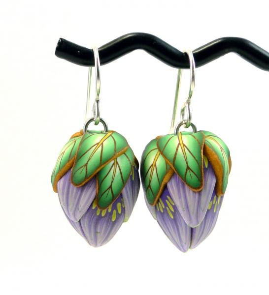 Lilac Flower Bud Earrings picture