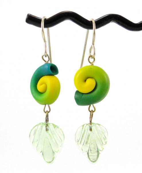 Green Spiral Earrings picture