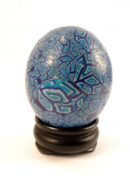 Blue Abstract Egg Rattle
