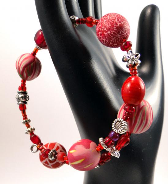 "Red Rover" Memory Wire Bracelet picture
