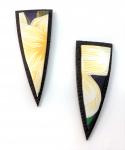 "Rita" post earrings, yellow