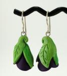 Deep Purple Rose Earrings