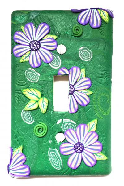 Purple Flower Garden Switchplate picture