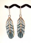"Bluebird of Happiness" Feather Earrings #3