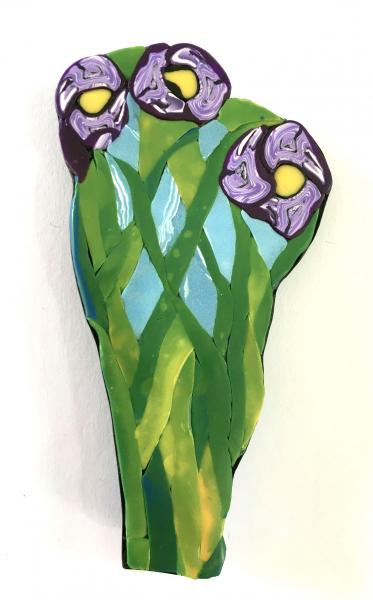 Purple Irises Pin