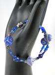 "Blues" memory wire bracelet #1