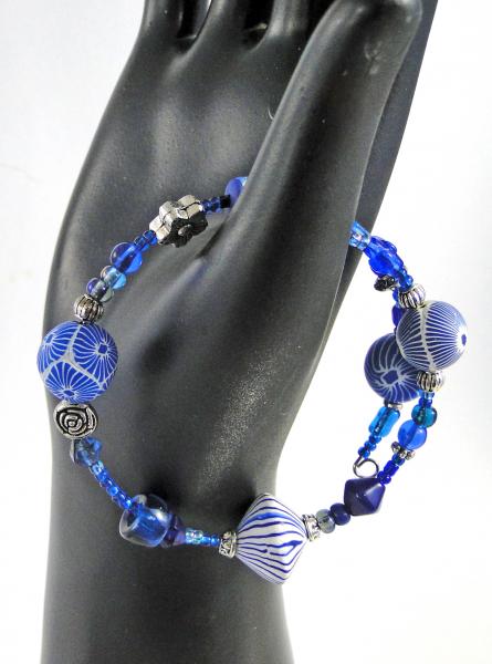 "Blues" memory wire bracelet #1 picture