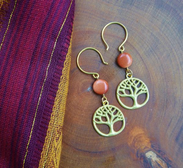 Gold Tree of Life with Goldstone picture