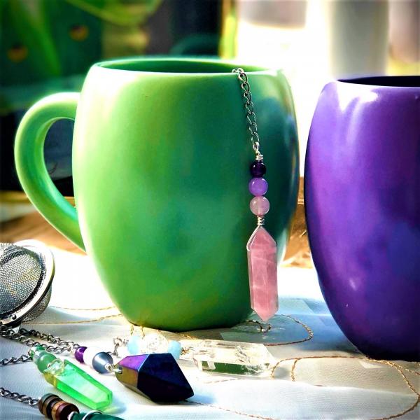Rose Quartz Charmed Tea Infuser for steeping loose tea
