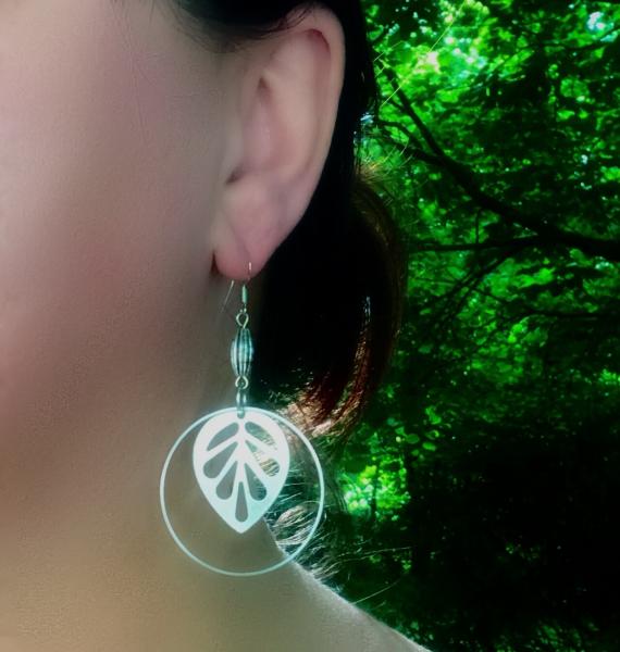 Antique Silver Leaf Earrings picture