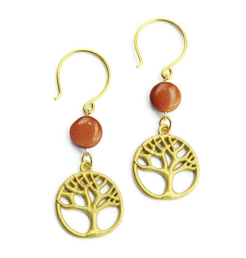 Gold Tree of Life with Goldstone picture
