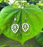 Antique Silver Leaf Earrings