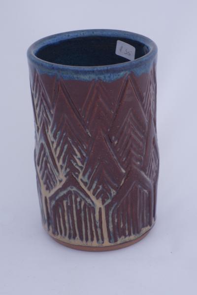 med blue/cap cylinder vase picture