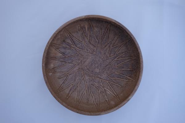 large tan platter