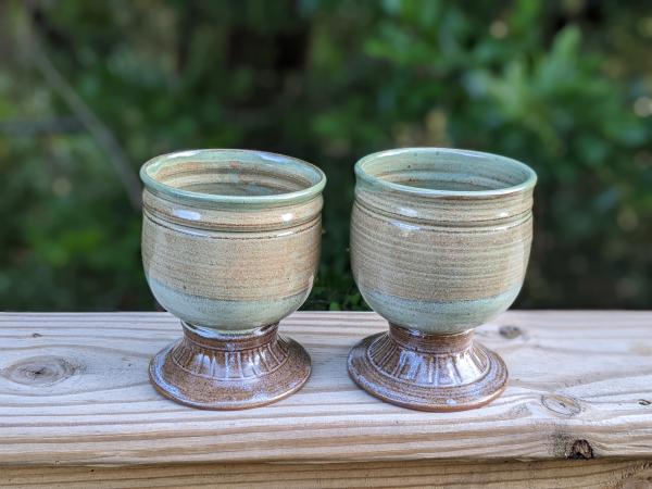 Green and tan goblet