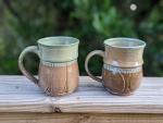 Green and tan mug