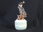 Small Copper Fire Ant in green and white vase