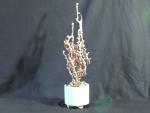 Tall Copper Fire Ant in Green Vase F124