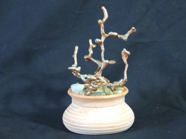 Small Copper Fire Ant in terra cotta vase F126 picture