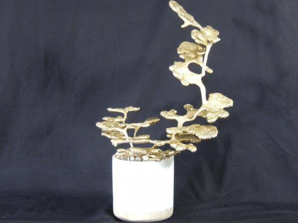 Medium Gold Harvester in white vase H110 picture