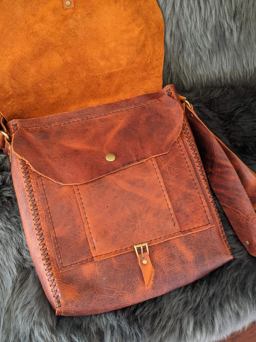 Nautilus Shell Leather Satchel picture