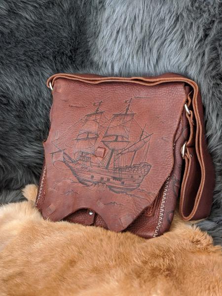 Nautical Explorer Leather Satchel picture