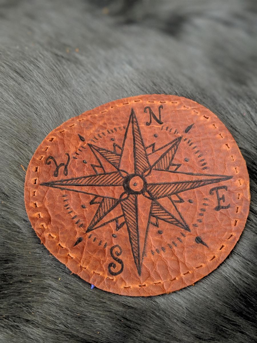 Patch- freehand pyrography picture