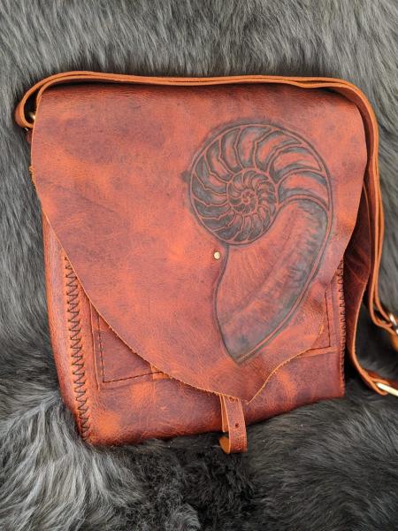 Nautilus Shell Leather Satchel picture