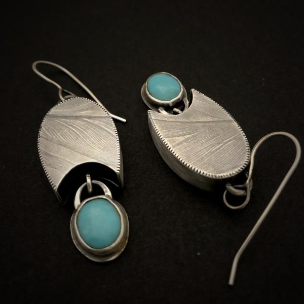 Hollow Form Turquoise Earrings