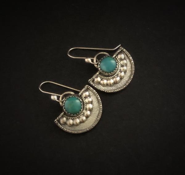 Turquoise Concho Earrings
