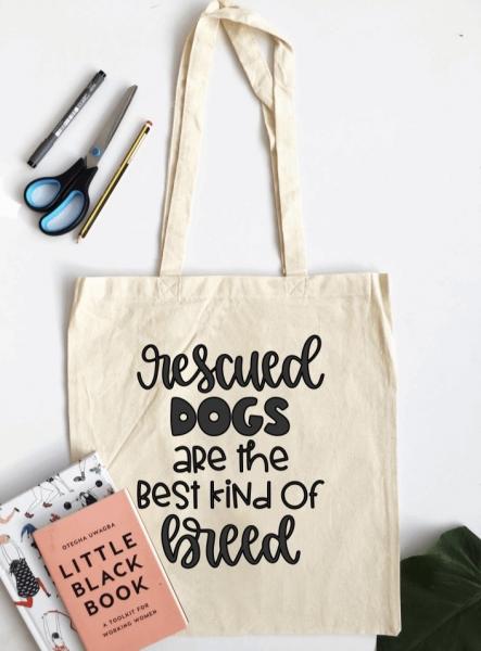 Rescued is the Best Breed - Tote Bag picture