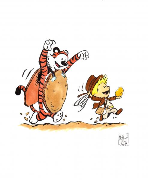 Calvin and Hobbes Indiana Jones picture