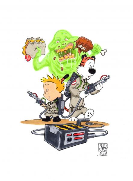 Calvin and Hobbes Ghostbusters picture