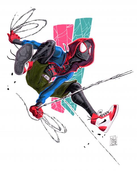 Miles Morales Swinging