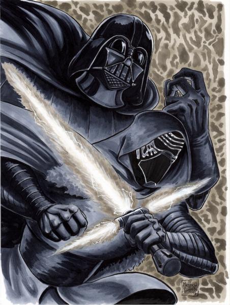 Kylo Ren and Darth Vader