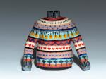 Multi-colored Nordic Sweater Bud Vase