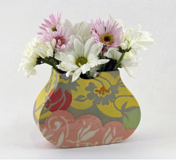 Small Spring Pink Pouch Vase picture