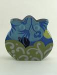 Blue Scallop-Top Vase