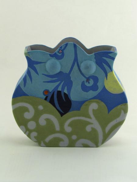 Blue Scallop-Top Vase picture