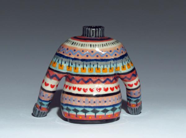 Multi-colored Nordic Sweater Bud Vase picture