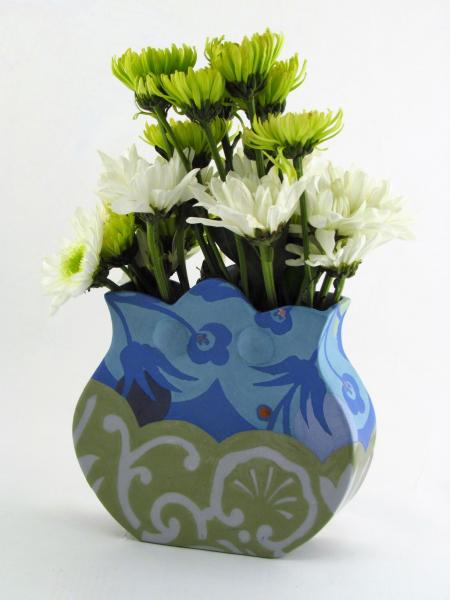 Blue Scallop-Top Vase picture