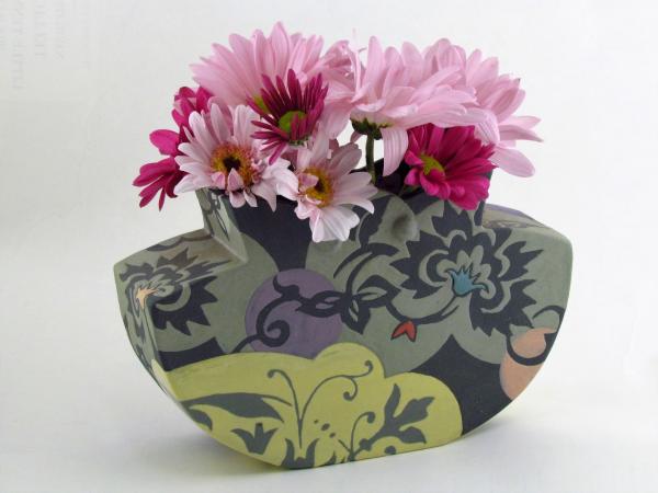 Sage Petal-Top Pouch Vase picture