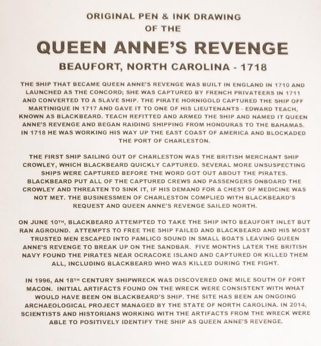 BLACKBEARD'S QUEEN ANNE'S REVENGE picture
