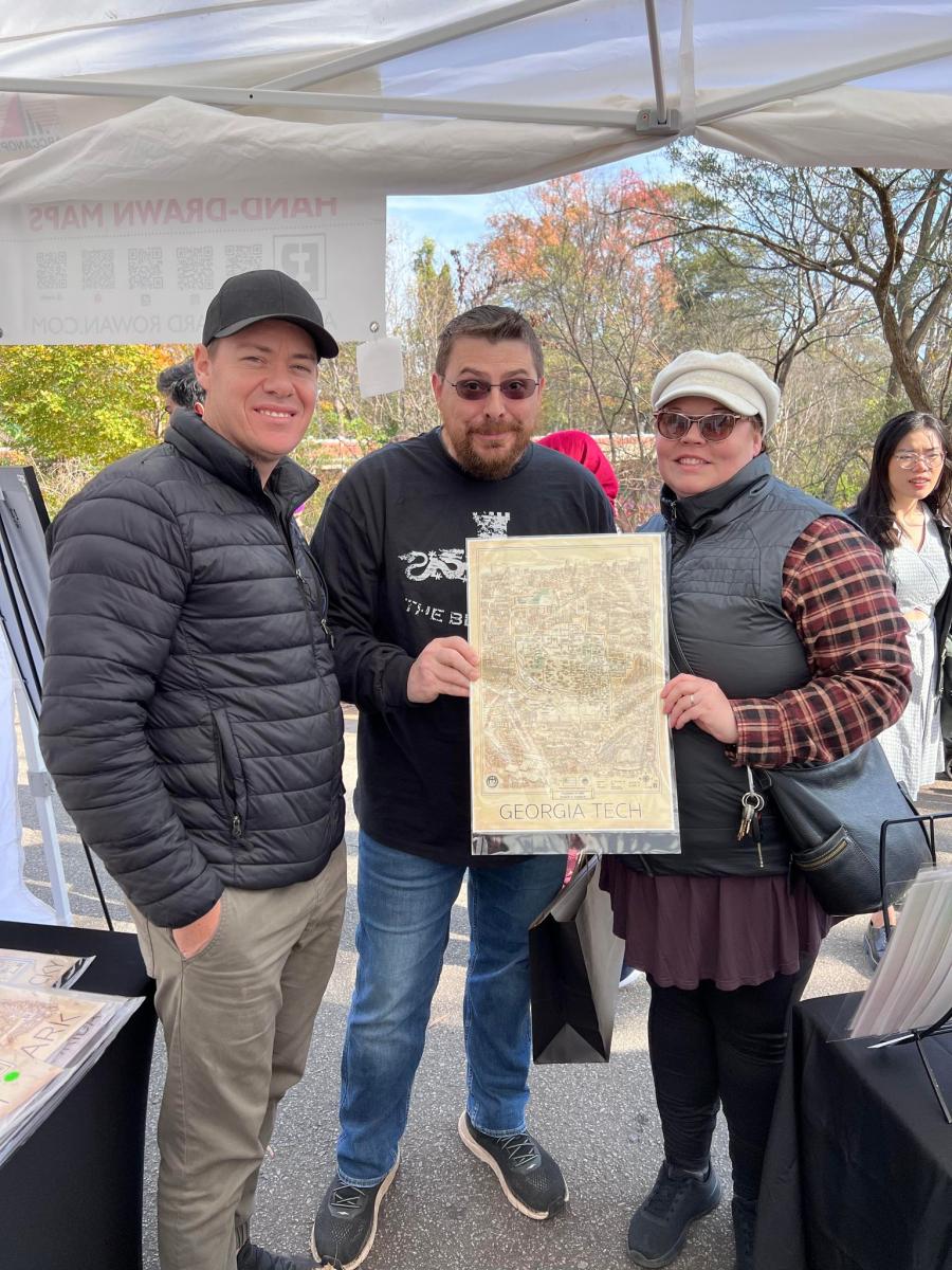 University of Georgia Map hand drawn picture