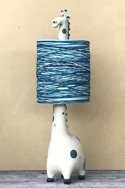 Teal and Turquoise Blue Giraffe Lamp picture