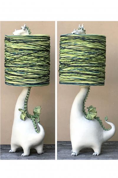 Green and Yellow Dragon Lamp picture