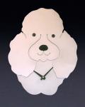 White Poodle Wall Clock
