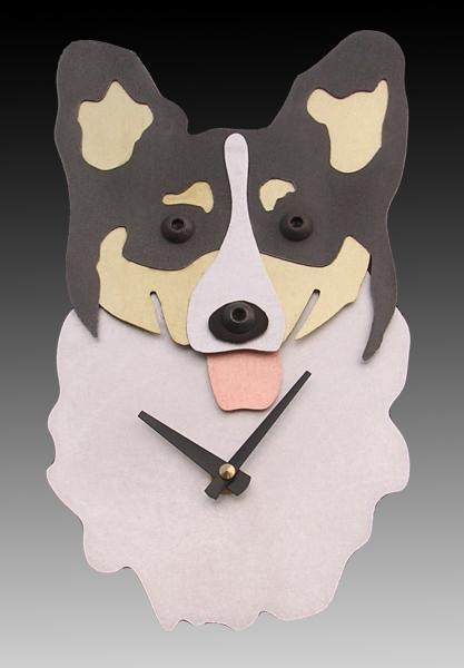 Pembroke Welsh Corgi, Tri-Colored Clock picture